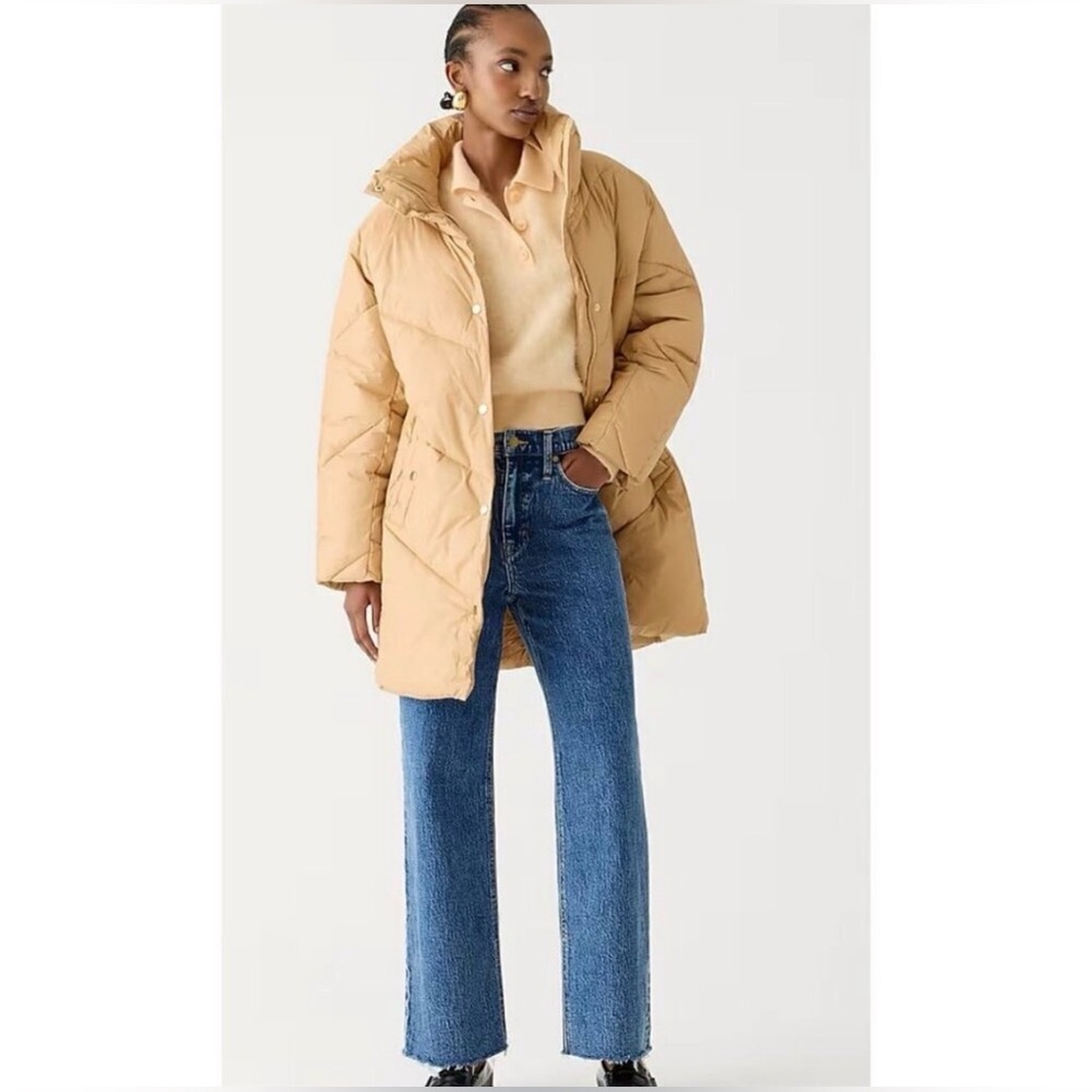 J. Crew Villa puffer coat with PrimaLoft® Navy XS NWT